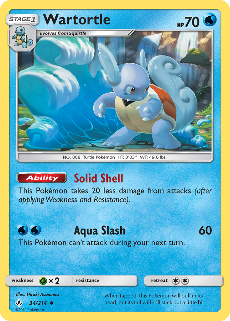 Wartortle (34/214) [Sun & Moon: Unbroken Bonds] | Exor Games New Glasgow