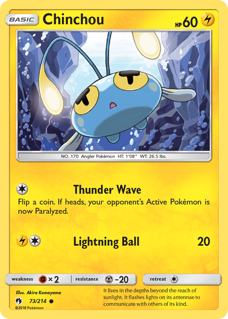 Chinchou (73/214) [Sun & Moon: Lost Thunder] | Exor Games New Glasgow