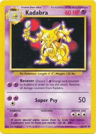 Kadabra (32/102) [Base Set Unlimited] | Exor Games New Glasgow