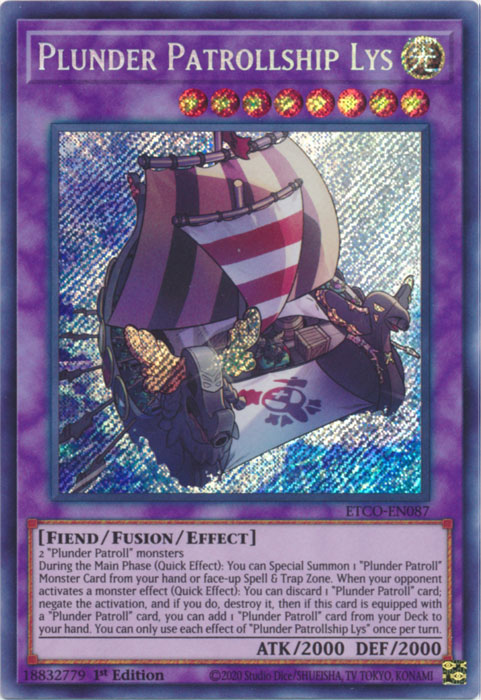 Plunder Patrollship Lys [ETCO-EN087] Secret Rare | Exor Games New Glasgow