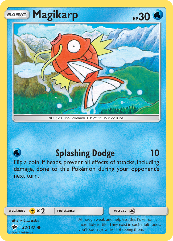 Magikarp (32/147) [Sun & Moon: Burning Shadows] | Exor Games New Glasgow