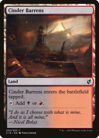 Cinder Barrens [Commander 2019] | Exor Games New Glasgow