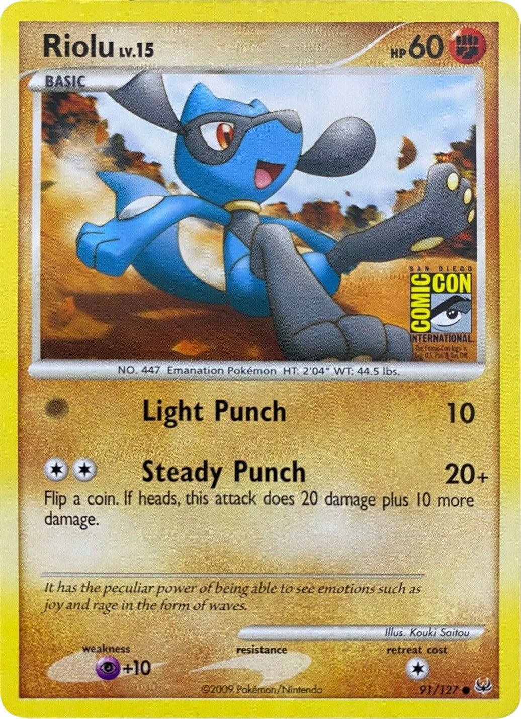 Riolu (91/127) (SDCC 2009) [Platinum: Base Set] | Exor Games New Glasgow