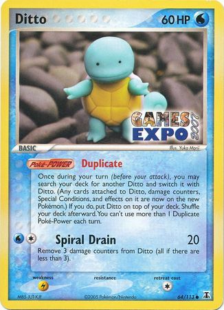 Ditto (64/113) (Games Expo Exclusive) [EX: Delta Species] | Exor Games New Glasgow