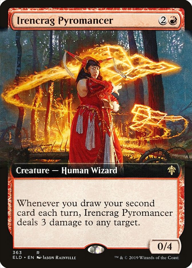 Irencrag Pyromancer (Extended Art) [Throne of Eldraine] | Exor Games New Glasgow