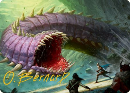 Purple Worm Art Card (Gold-Stamped Signature) [Dungeons & Dragons: Adventures in the Forgotten Realms Art Series] | Exor Games New Glasgow