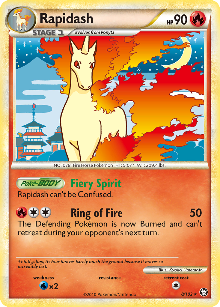 Rapidash (8/102) [HeartGold & SoulSilver: Triumphant] | Exor Games New Glasgow