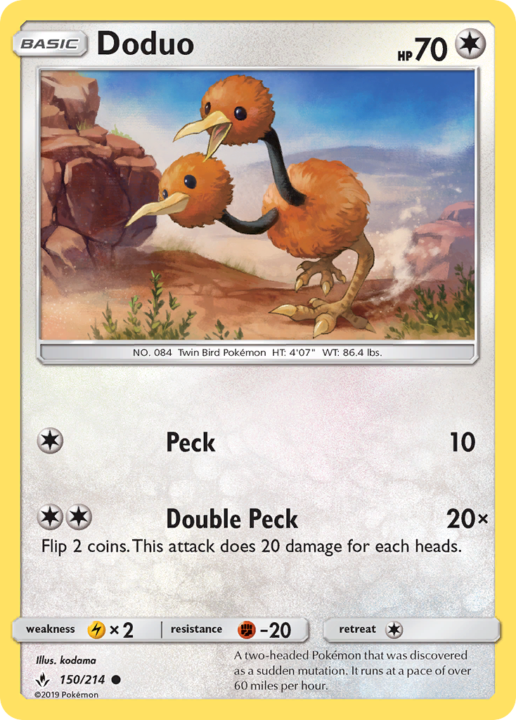 Doduo (150/214) [Sun & Moon: Unbroken Bonds] | Exor Games New Glasgow