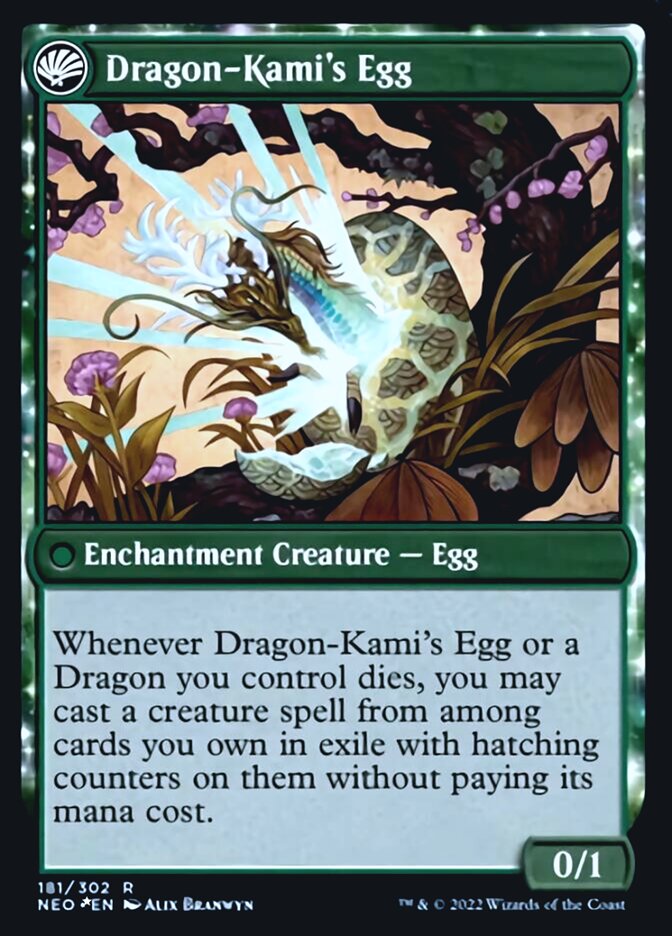 The Dragon-Kami Reborn // Dragon-Kami's Egg [Kamigawa: Neon Dynasty Prerelease Promos] | Exor Games New Glasgow