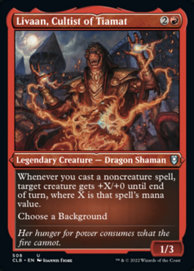 Livaan, Cultist of Tiamat (Foil Etched) [Commander Legends: Battle for Baldur's Gate] | Exor Games New Glasgow