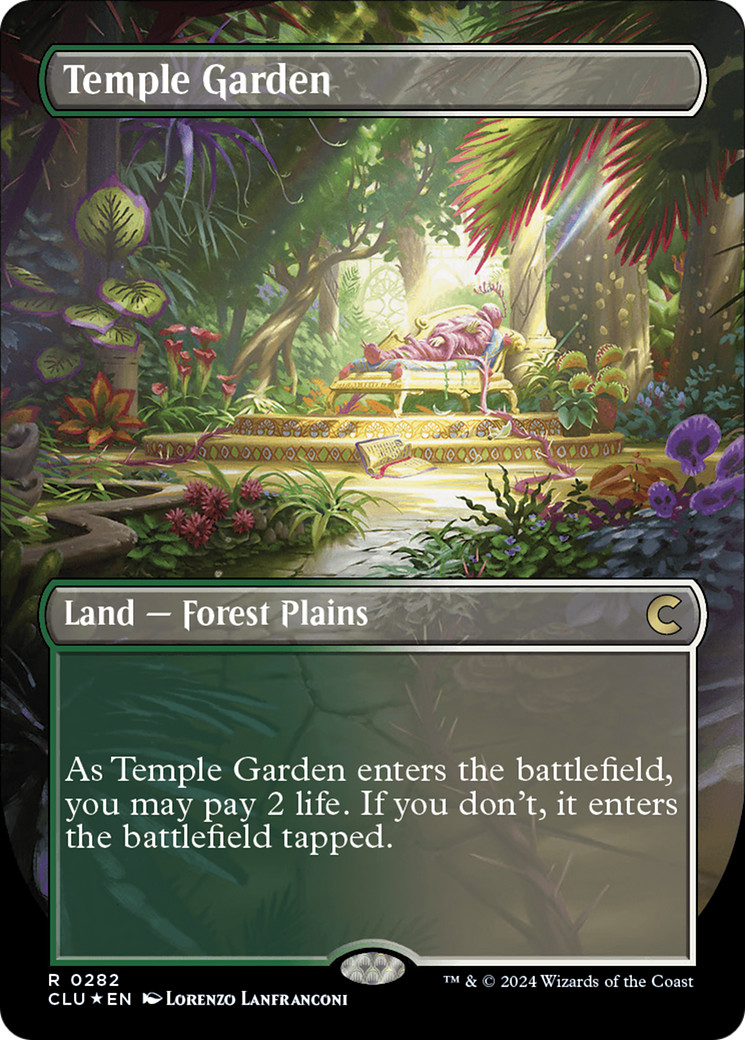 Temple Garden (Borderless) [Ravnica: Clue Edition] | Exor Games New Glasgow