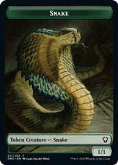 Snake // Hydra Double-sided Token [Dominaria United Commander Tokens] | Exor Games New Glasgow