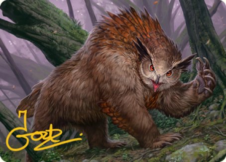 Owlbear Art Card (Gold-Stamped Signature) [Dungeons & Dragons: Adventures in the Forgotten Realms Art Series] | Exor Games New Glasgow