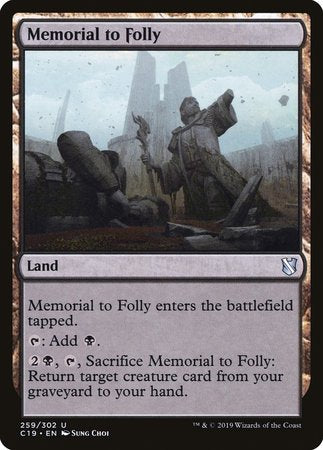 Memorial to Folly [Commander 2019] | Exor Games New Glasgow