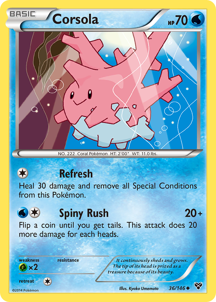 Corsola (36/146) [XY: Base Set] | Exor Games New Glasgow