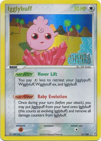 Igglybuff (21/100) (Stamped) [EX: Crystal Guardians] | Exor Games New Glasgow