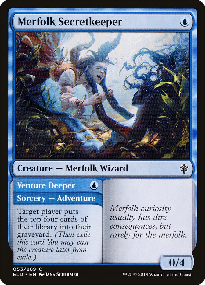 Merfolk Secretkeeper // Venture Deeper [Throne of Eldraine] | Exor Games New Glasgow