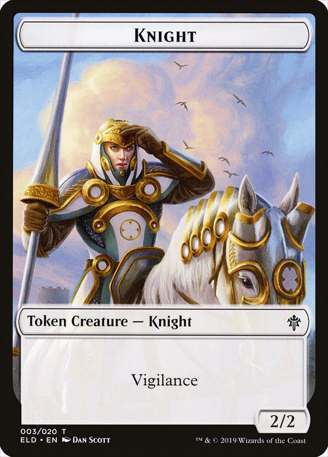 Knight [Throne of Eldraine Tokens] | Exor Games New Glasgow