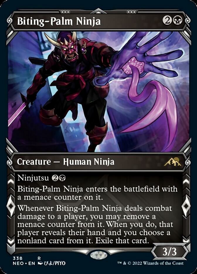 Biting-Palm Ninja (Showcase Ninja) [Kamigawa: Neon Dynasty] | Exor Games New Glasgow