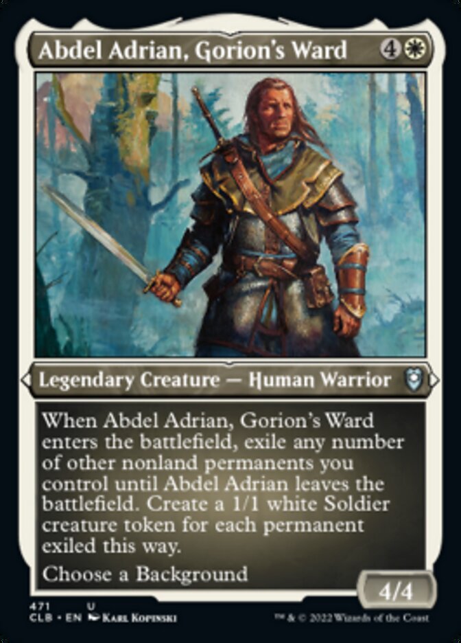 Abdel Adrian, Gorion's Ward (Foil Etched) [Commander Legends: Battle for Baldur's Gate] | Exor Games New Glasgow