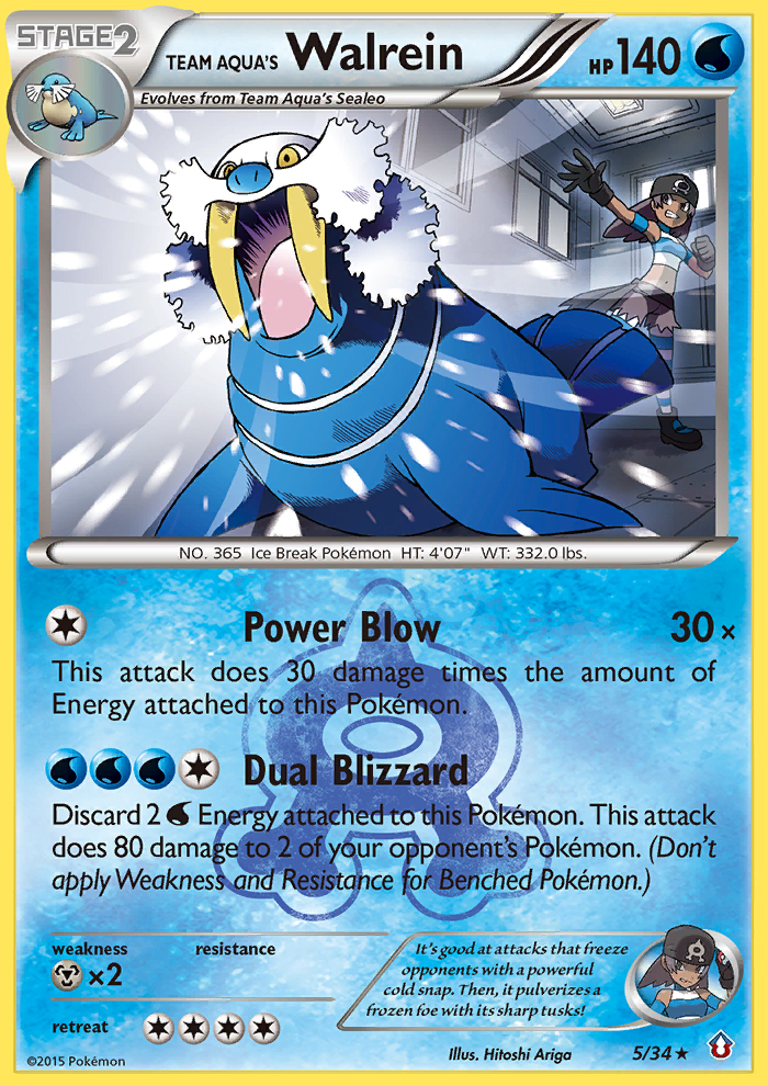 Team Aqua's Walrein (5/34) [XY: Double Crisis] | Exor Games New Glasgow