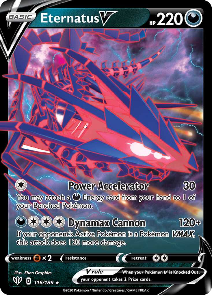 Eternatus V (116/189) (Jumbo Card) [Sword & Shield: Darkness Ablaze] | Exor Games New Glasgow