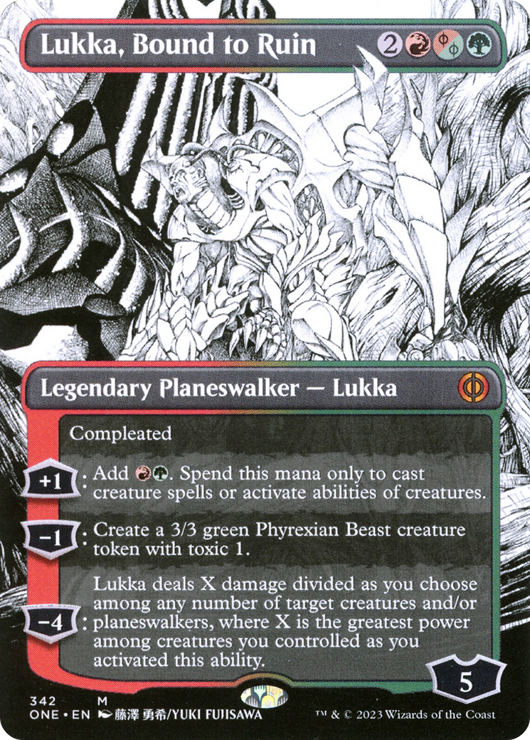 Lukka, Bound to Ruin (Borderless Manga) [Phyrexia: All Will Be One] | Exor Games New Glasgow