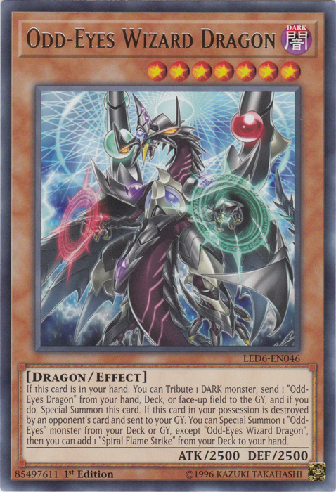 Odd-Eyes Wizard Dragon [LED6-EN046] Rare | Exor Games New Glasgow