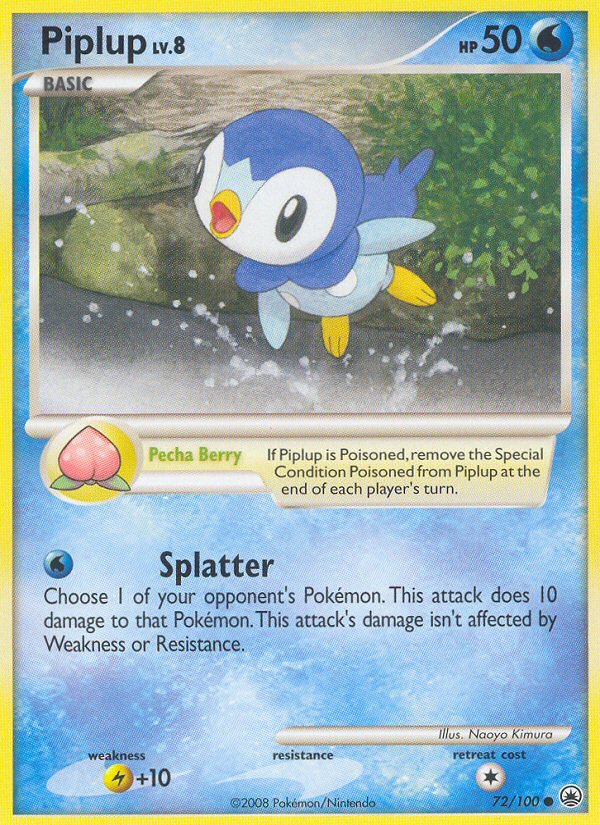 Piplup (72/100) [Diamond & Pearl: Majestic Dawn] | Exor Games New Glasgow