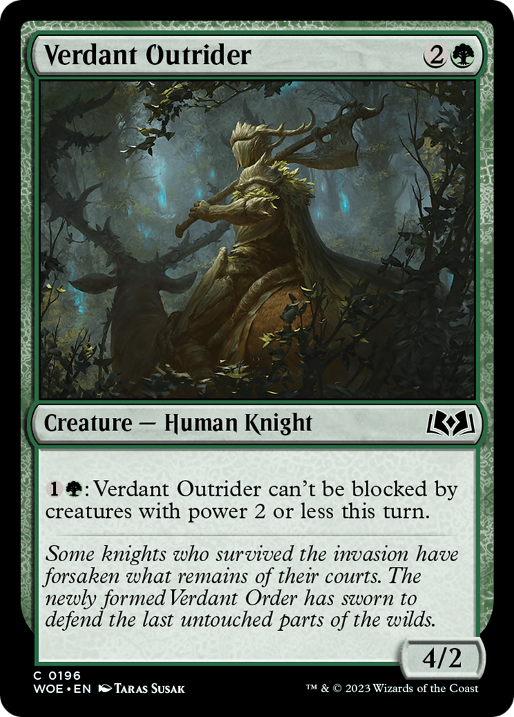 Verdant Outrider [Wilds of Eldraine] | Exor Games New Glasgow