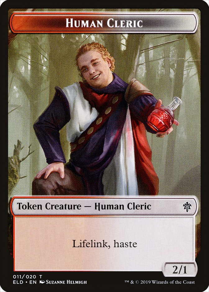 Human Cleric [Throne of Eldraine Tokens] | Exor Games New Glasgow