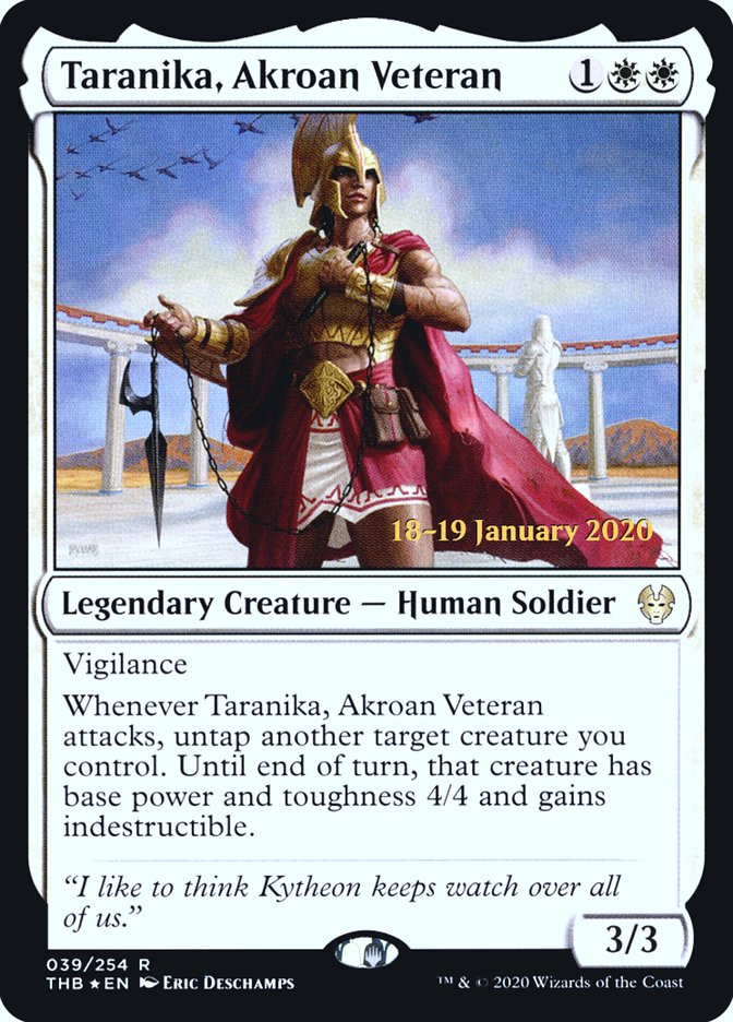 Taranika, Akroan Veteran [Theros Beyond Death Prerelease Promos] | Exor Games New Glasgow