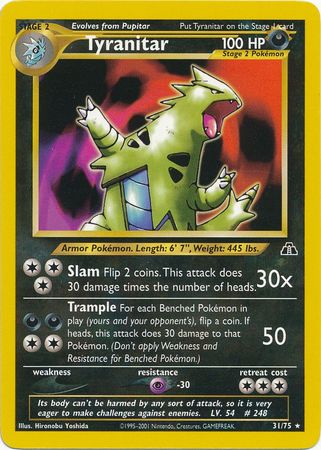 Tyranitar (31/75) [Neo Discovery Unlimited] | Exor Games New Glasgow