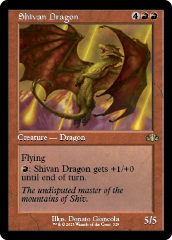 Shivan Dragon (Retro) [Dominaria Remastered] | Exor Games New Glasgow