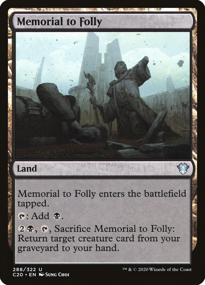 Memorial to Folly [Commander 2020] | Exor Games New Glasgow