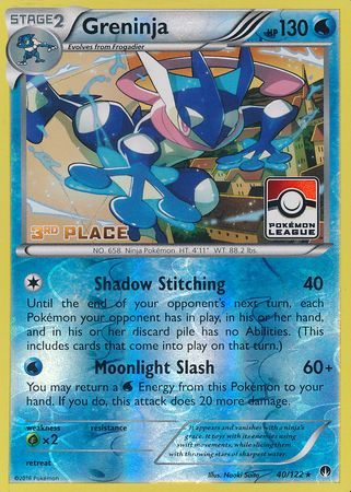 Greninja (40/122) (League Promo 3rd Place) [XY: BREAKpoint] | Exor Games New Glasgow