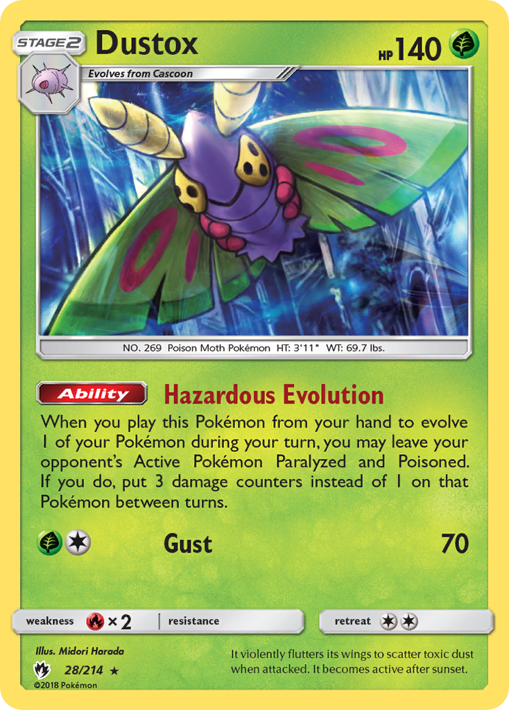 Dustox (28/214) [Sun & Moon: Lost Thunder] | Exor Games New Glasgow