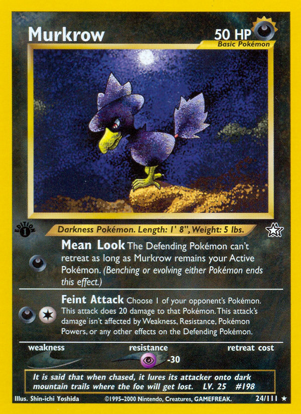 Murkrow (24/111) [Neo Genesis 1st Edition] | Exor Games New Glasgow