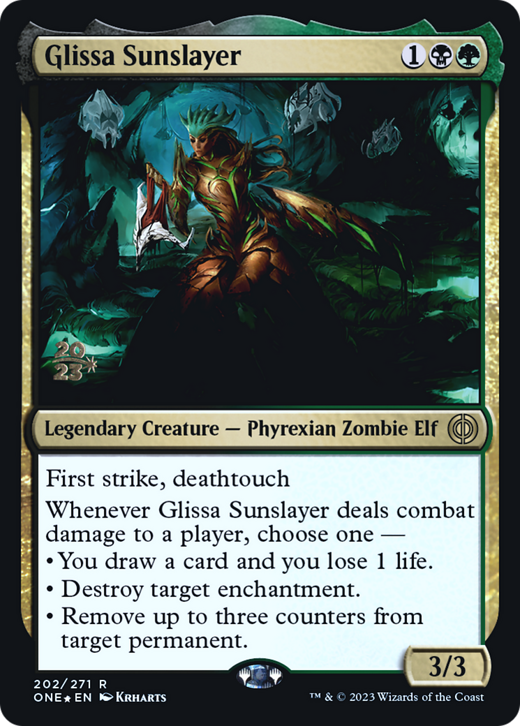 Glissa Sunslayer [Phyrexia: All Will Be One Prerelease Promos] | Exor Games New Glasgow