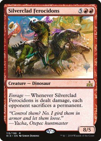 Silverclad Ferocidons [Rivals of Ixalan Promos] | Exor Games New Glasgow