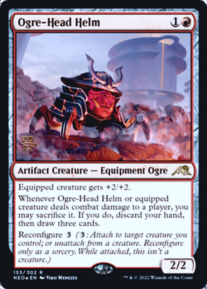 Ogre-Head Helm [Kamigawa: Neon Dynasty Prerelease Promos] | Exor Games New Glasgow