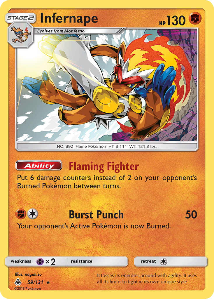 Infernape (59/131) [Sun & Moon: Forbidden Light] | Exor Games New Glasgow