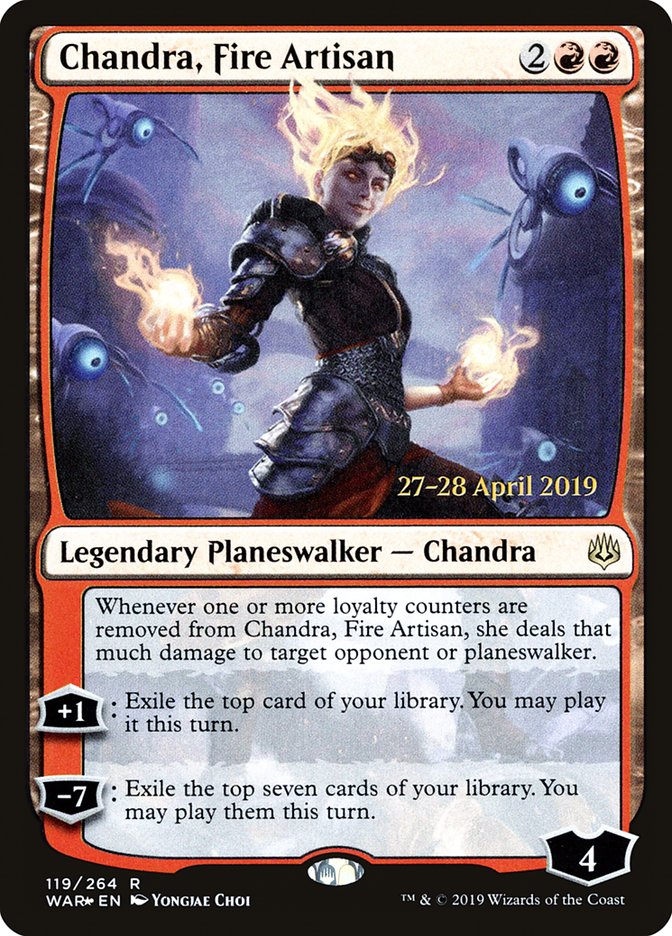 Chandra, Fire Artisan  [War of the Spark Prerelease Promos] | Exor Games New Glasgow