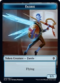 Faerie // Food (15) Double-sided Token [Throne of Eldraine Tokens] | Exor Games New Glasgow