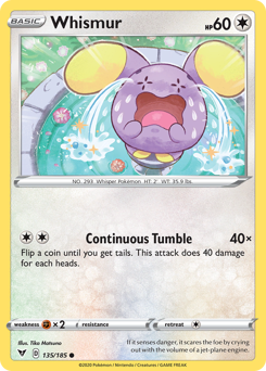 Whismur (135/185) [Sword & Shield: Vivid Voltage] | Exor Games New Glasgow