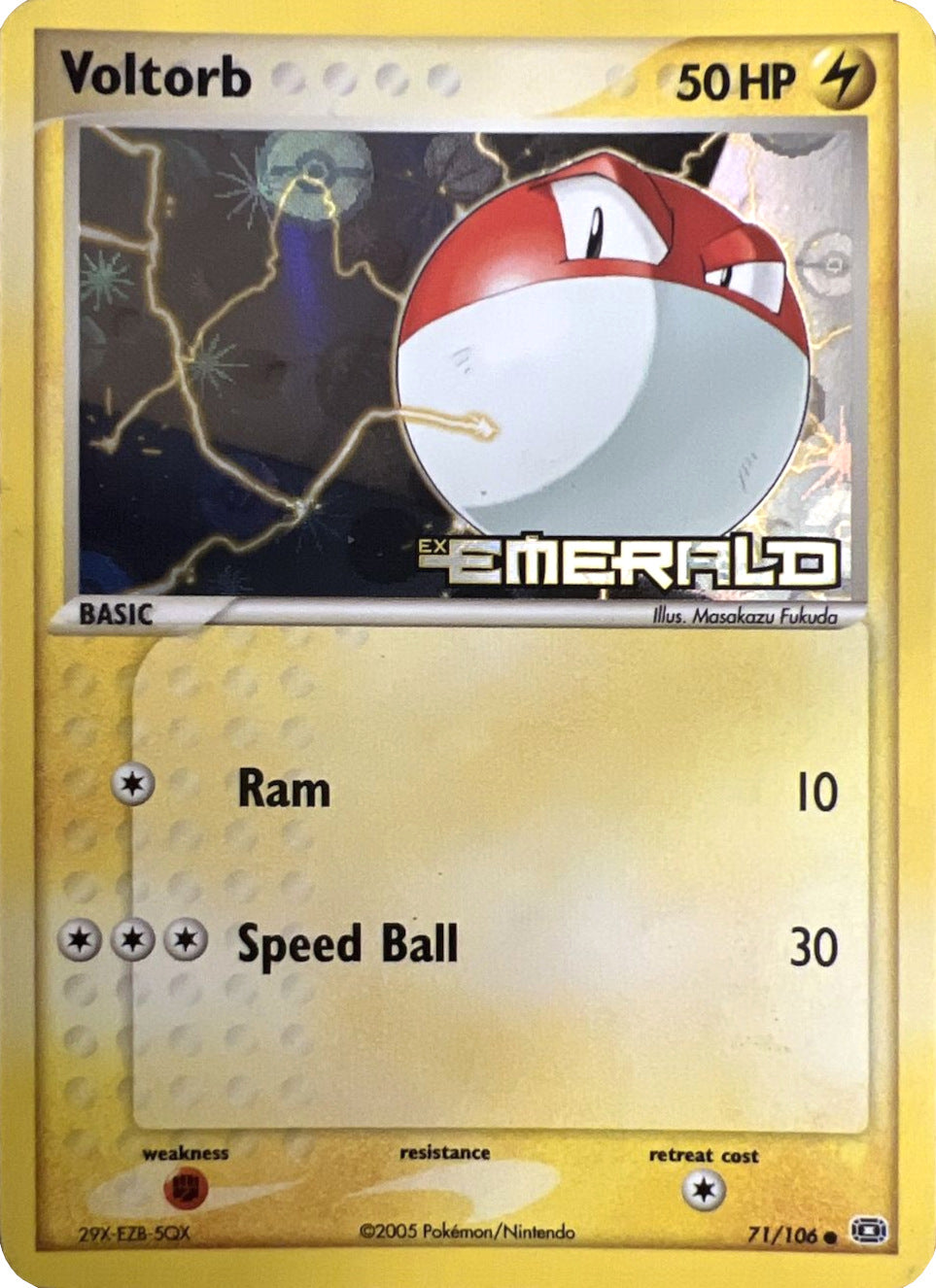 Voltorb (71/106) (Stamped) [EX: Emerald] | Exor Games New Glasgow