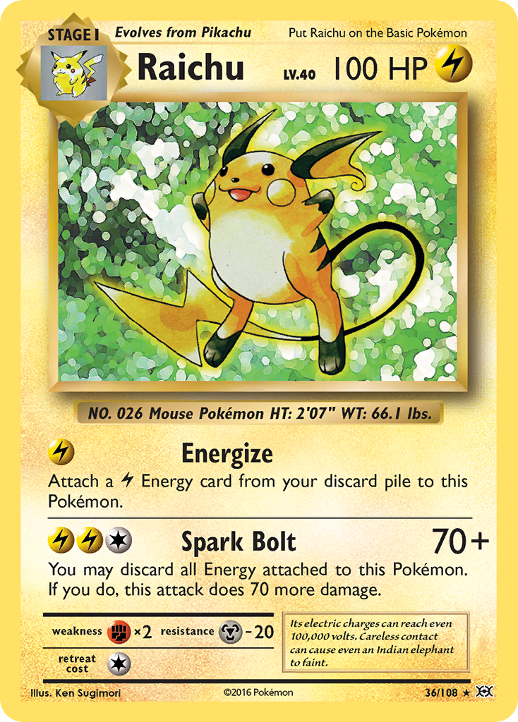 Raichu (36/108) [XY: Evolutions] | Exor Games New Glasgow