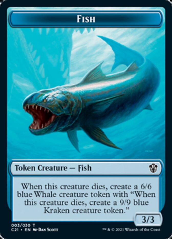 Beast (010) // Fish Token [Commander 2021 Tokens] | Exor Games New Glasgow