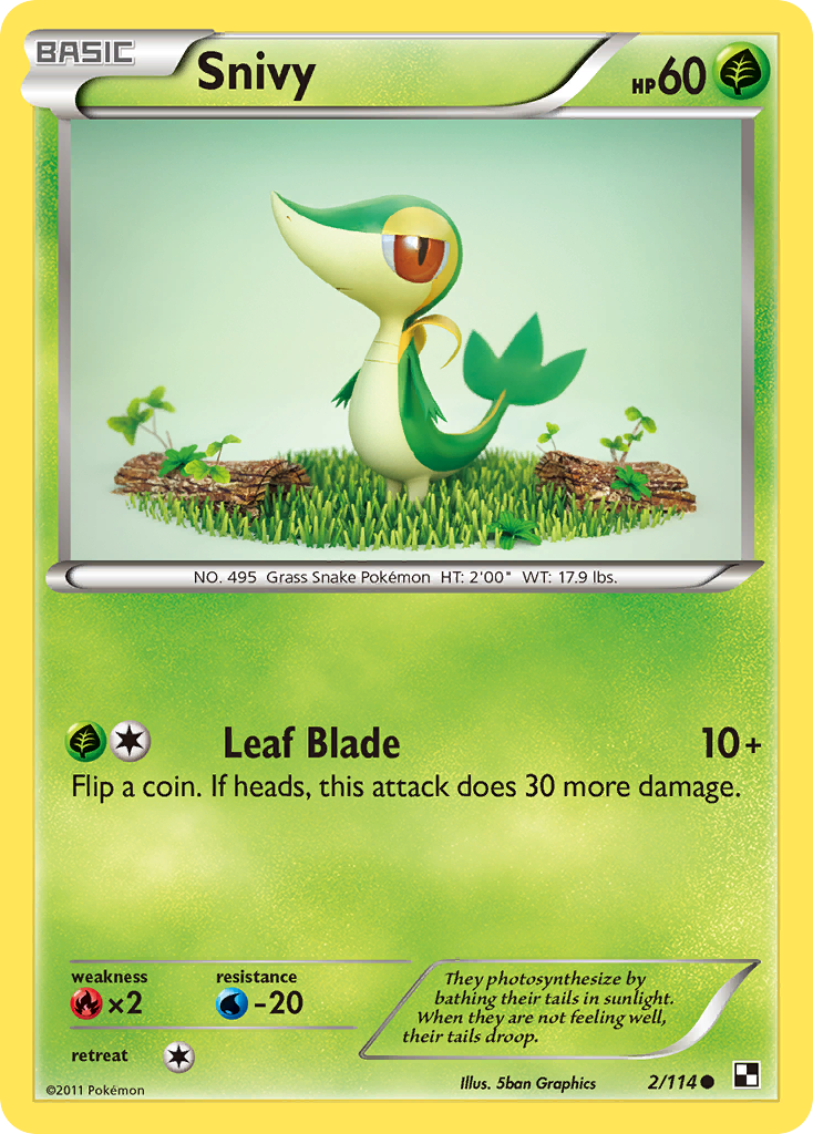 Snivy (2/114) [Black & White: Base Set] | Exor Games New Glasgow