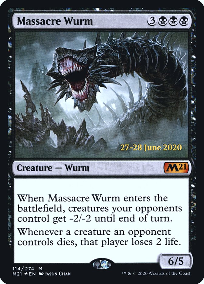 Massacre Wurm  [Core Set 2021 Prerelease Promos] | Exor Games New Glasgow